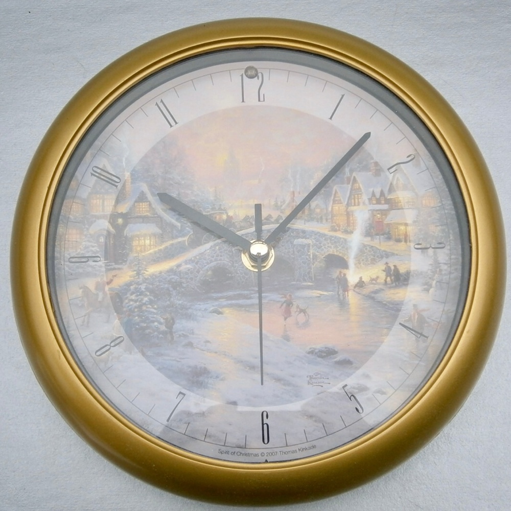 Thomas Kincade Christmas Carol Chiming Clock